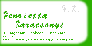 henrietta karacsonyi business card